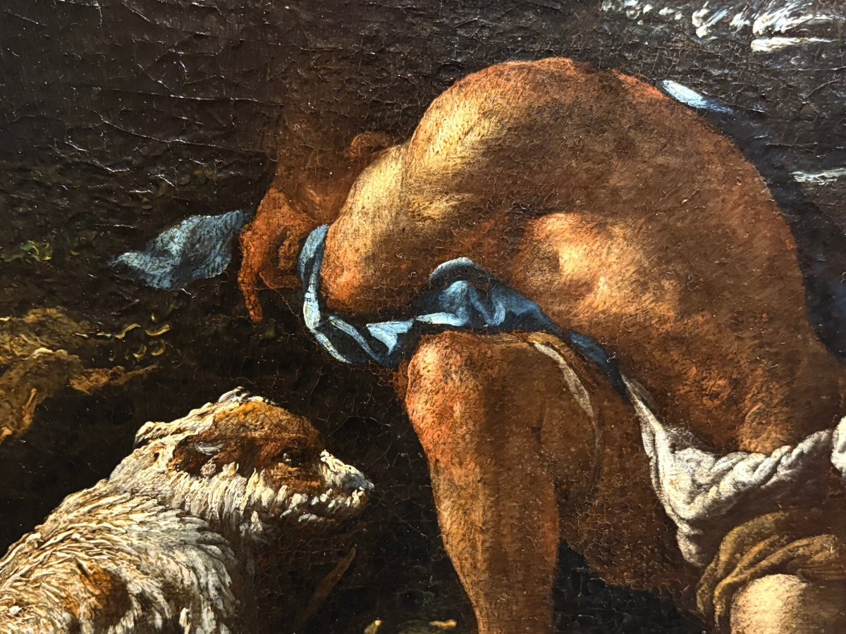 Philipp Peter Roos o Rosa da Tivoli (1657-1706) Armenti davanti la cascata vecchia di Tivoli-photo-4