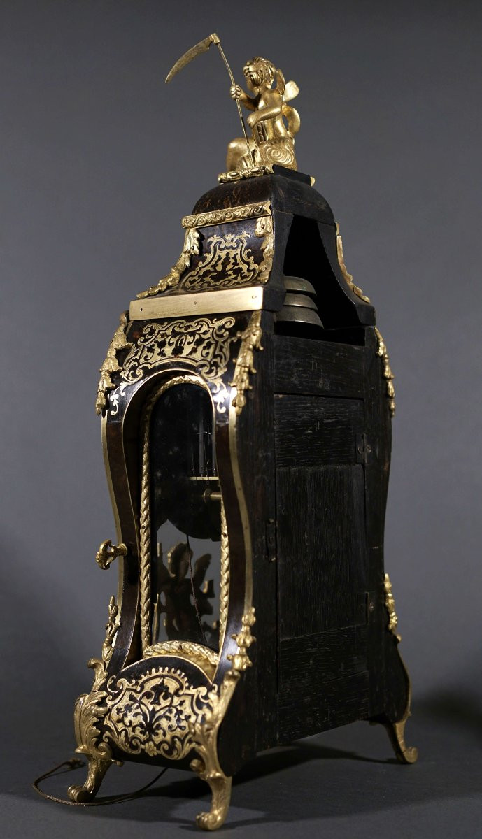 Cartel d'Alcova XVIII secolo epoca Reggenza in Marqueterie Boulle -photo-2