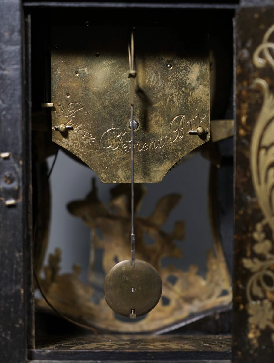 Cartel d'Alcova XVIII secolo epoca Reggenza in Marqueterie Boulle -photo-4