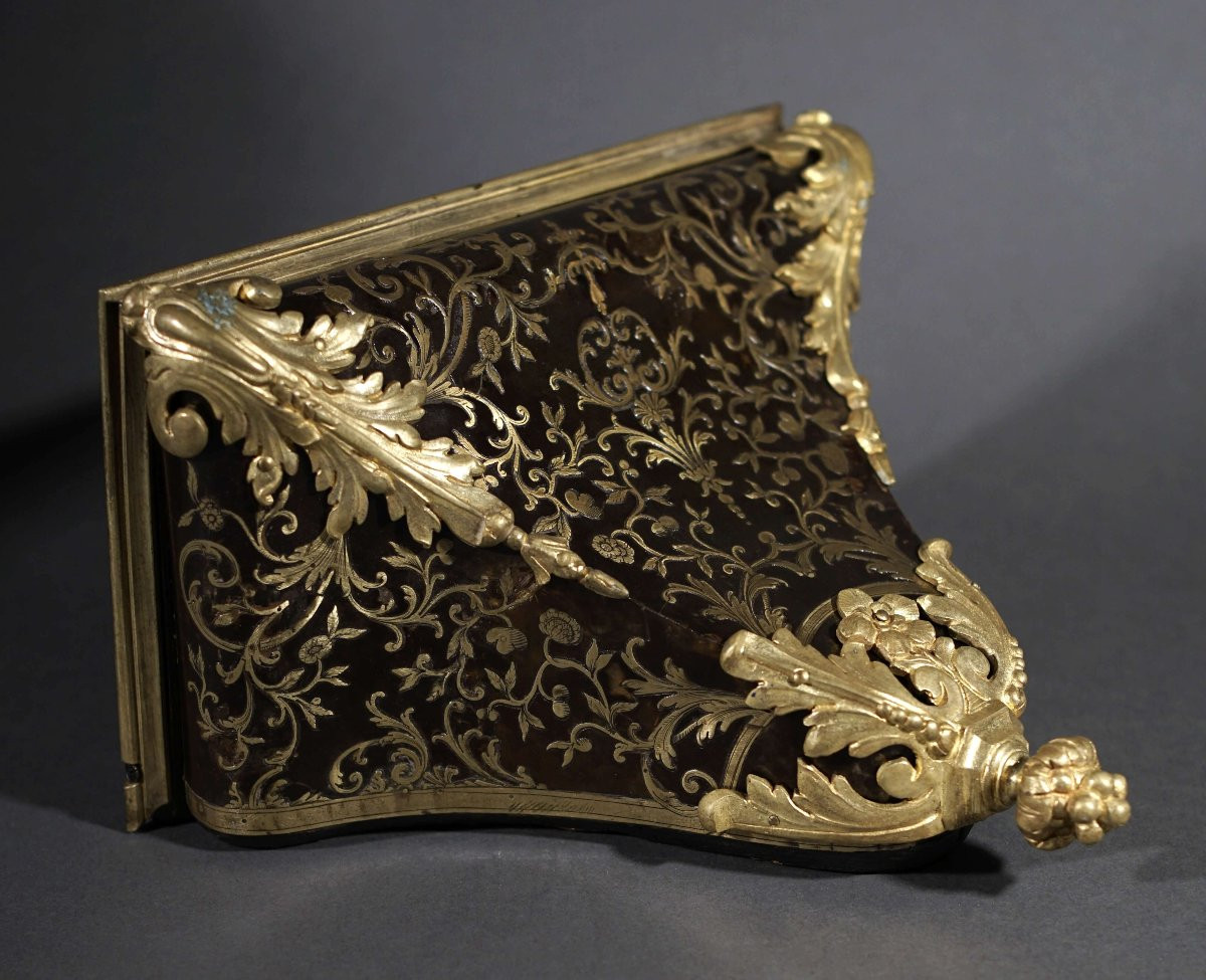 Cartel d'Alcova XVIII secolo epoca Reggenza in Marqueterie Boulle -photo-7