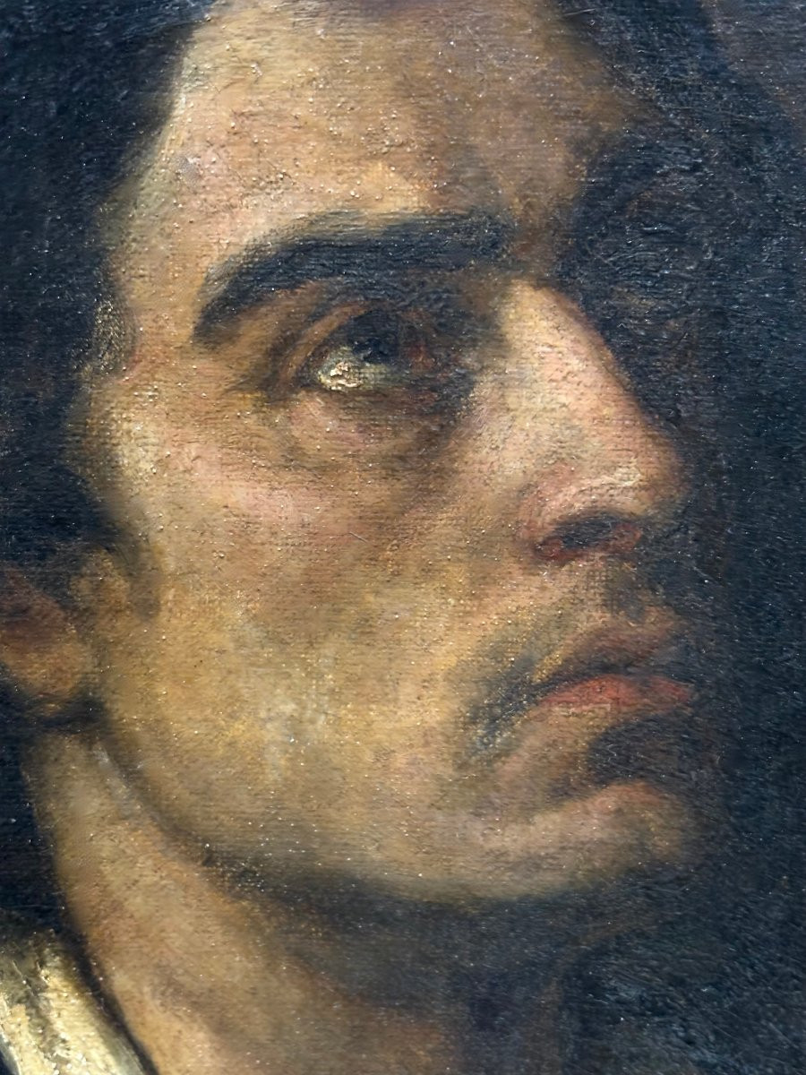 Gustave Courbet, entourage Ritratto Maschile Scuola Francese del XIX-photo-2