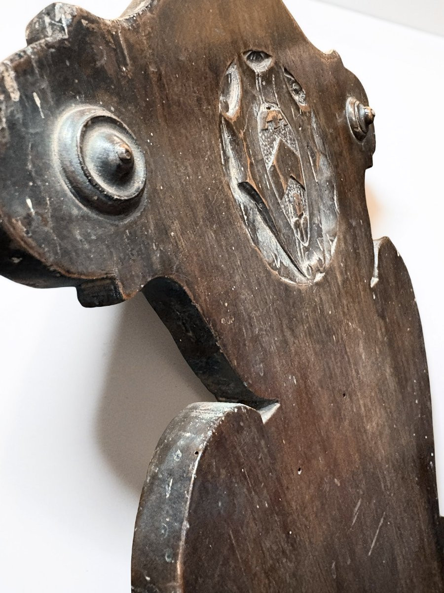 Coppia di Sedie Rinascimentali o Scranni con Stemma -photo-3