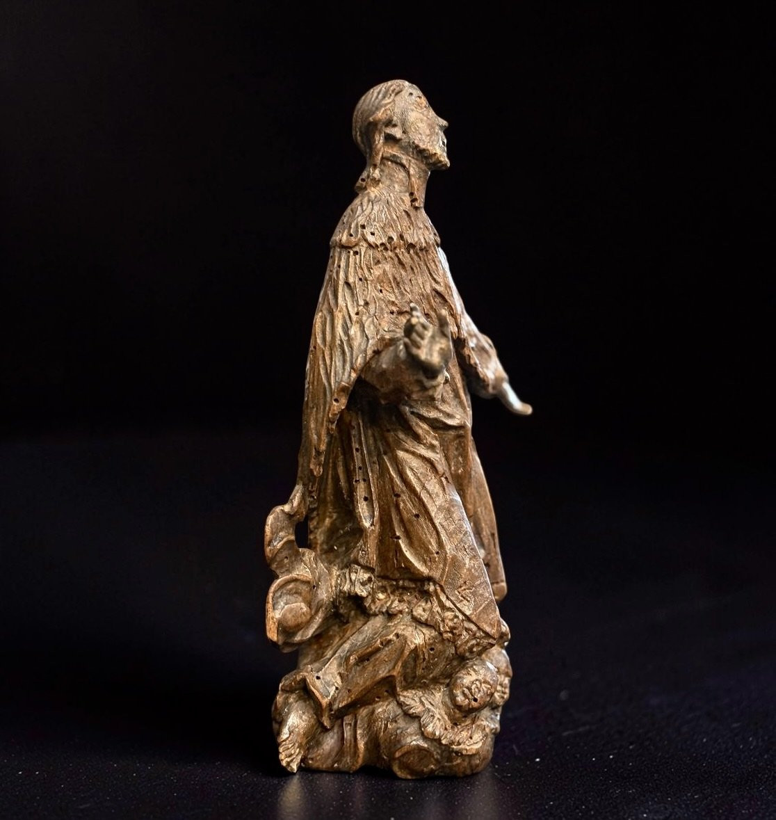 San Giovanni Nepomuceno Scultura Lignea Barocca Germania XVIII-photo-4