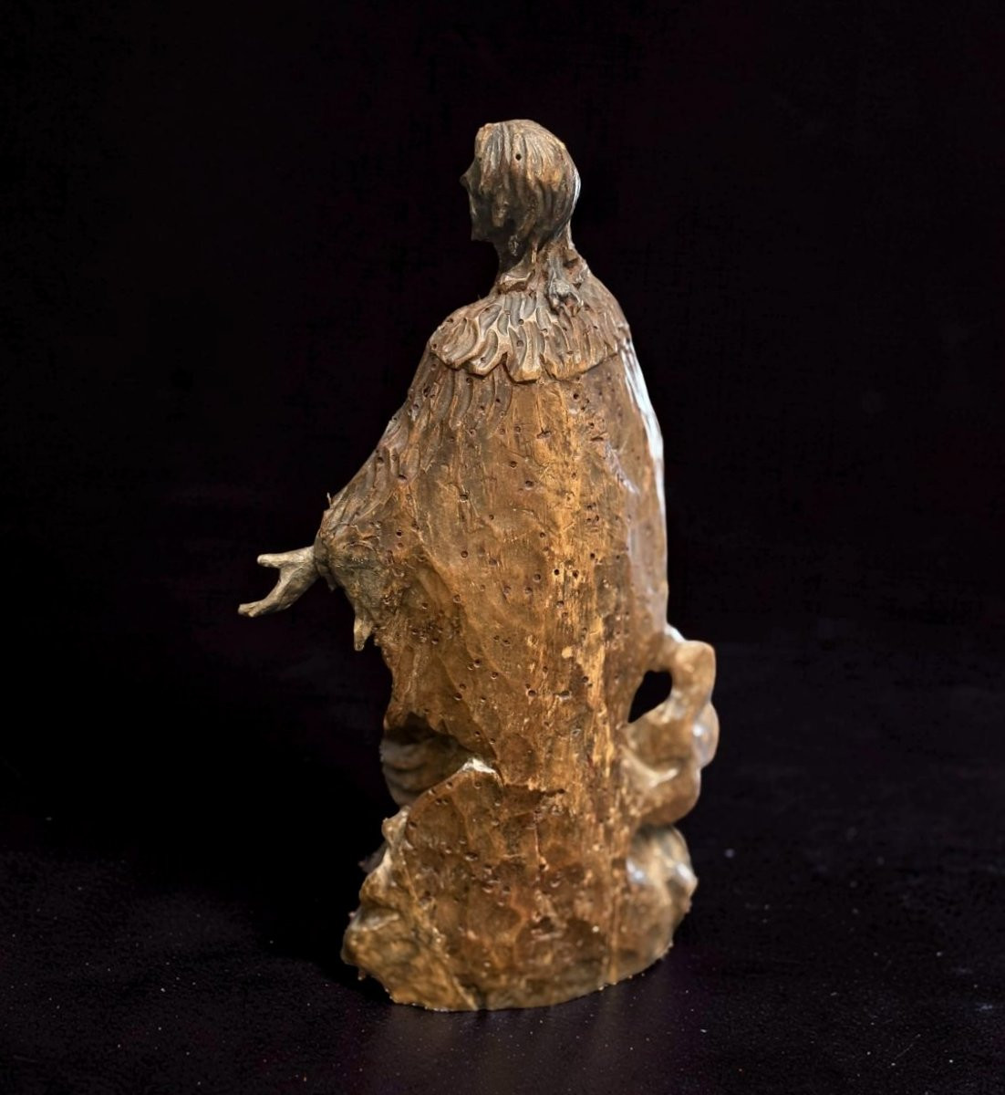 San Giovanni Nepomuceno Scultura Lignea Barocca Germania XVIII-photo-5