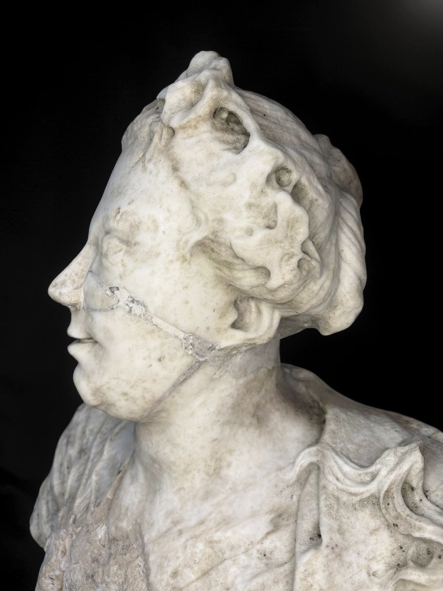 Orazio Marinali (1643-1720) Busto di Flora in Marmo-photo-5