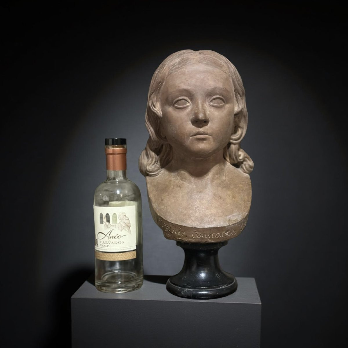 Busto Impero in Terracotta Ritratto di Bambina Virginie- Constance Lemercier-photo-5