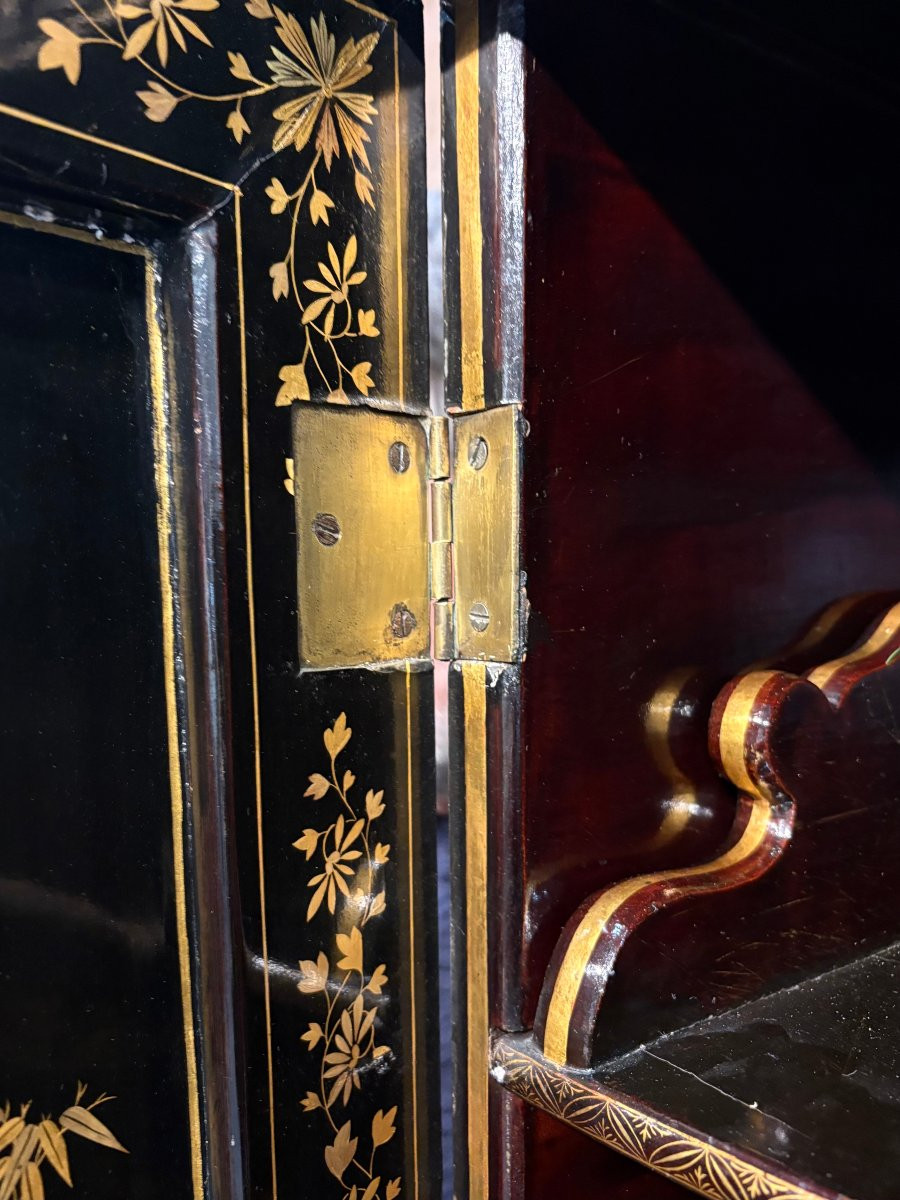 Cabinet a decoro Giapponese secondo frederick Crace, Inghilterra, epoca Regency, circa 1810.-photo-7