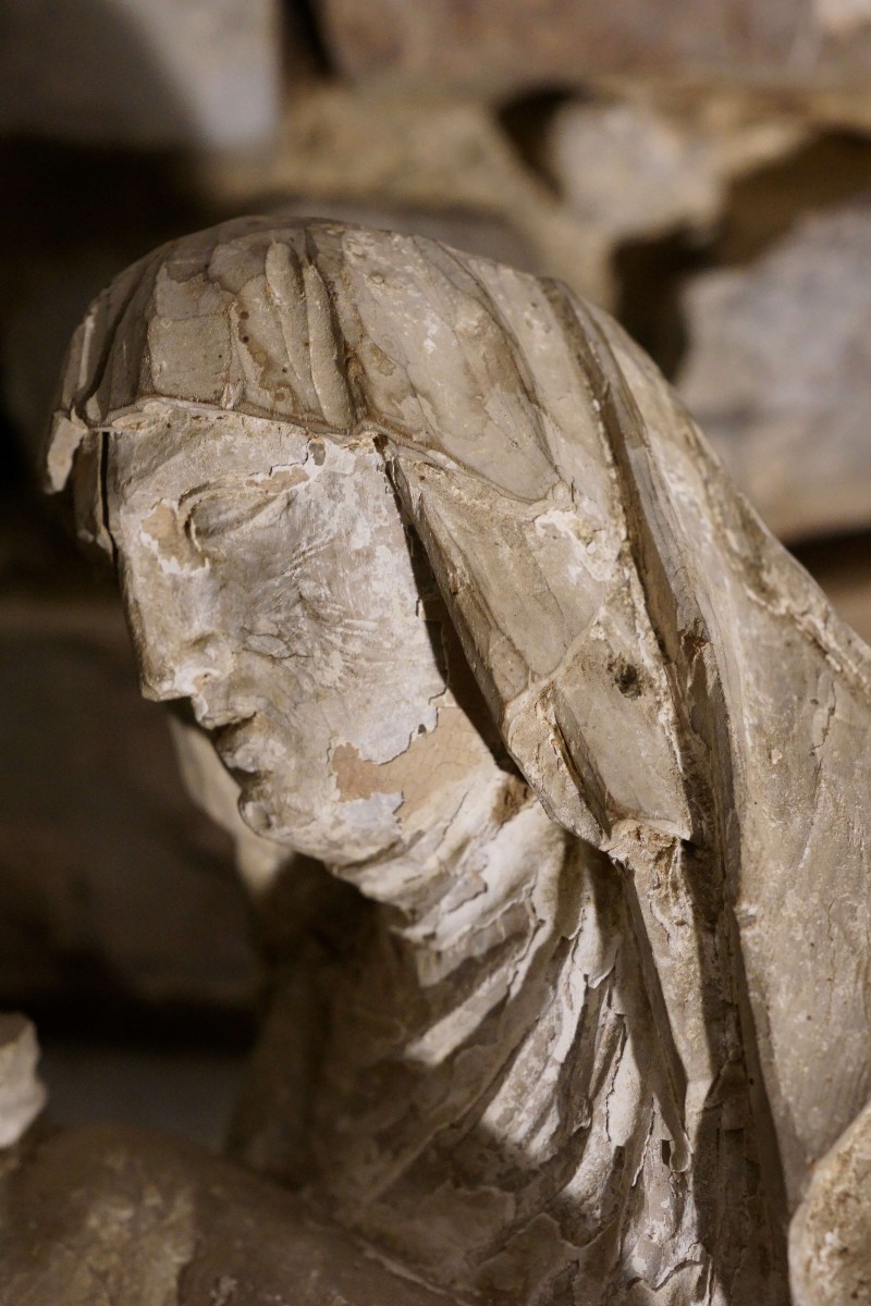 Pietà Scultura in Legno di Tiglio Franco Borgognona fine XV secolo-photo-3