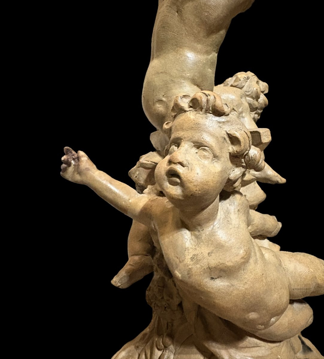 Giovanni Giuliani (1664-1744) Bozzetto in Terracotta Allegoria della Musica-photo-6