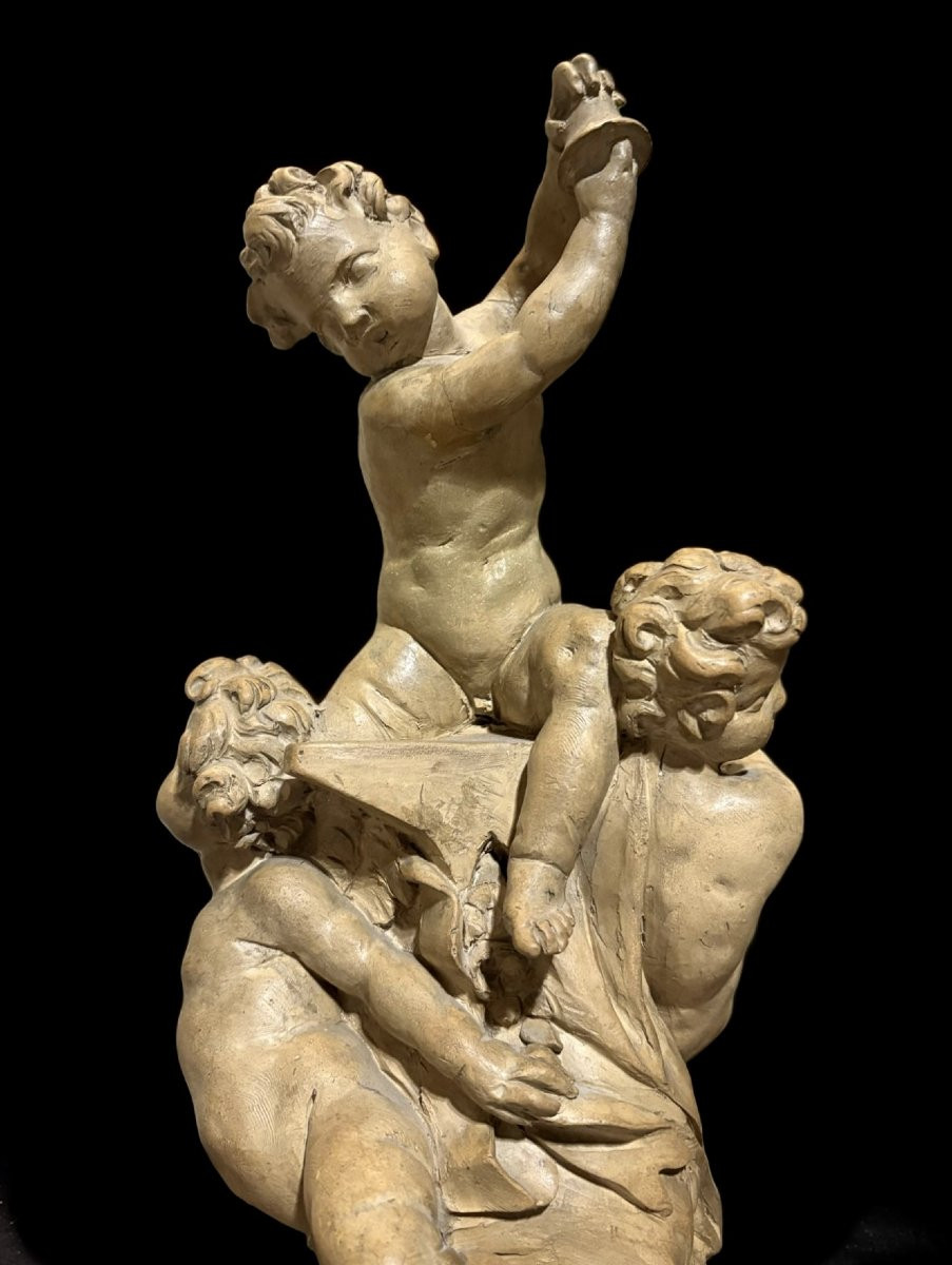 Giovanni Giuliani (1664-1744) Bozzetto in Terracotta Allegoria della Musica-photo-7