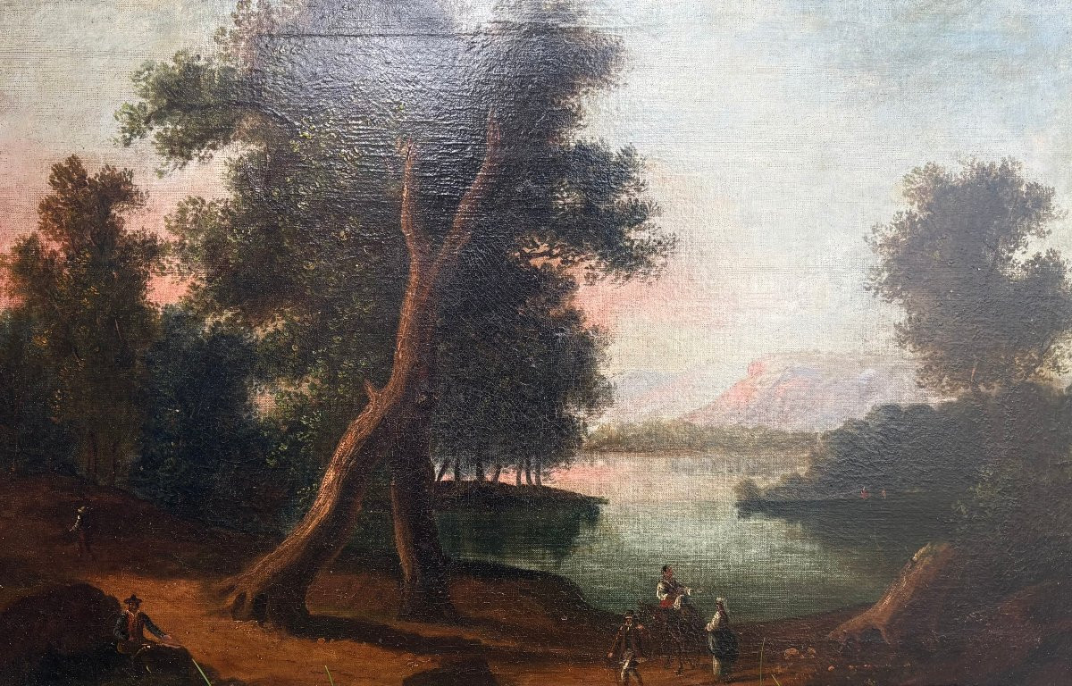 Coppia di Grandi Vedute del Golfo di Napoli Scuola di Posillipo Grand Tour circa 1840-photo-3