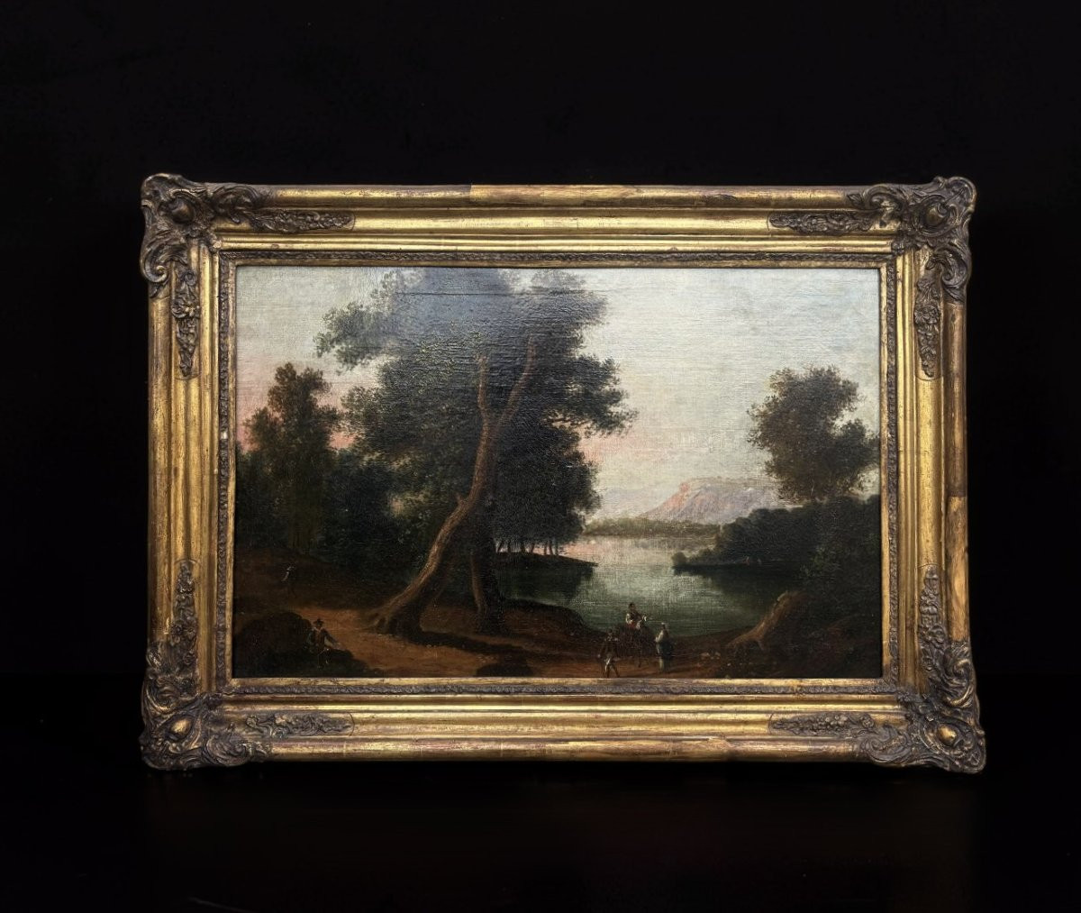 Coppia di Grandi Vedute del Golfo di Napoli Scuola di Posillipo Grand Tour circa 1840-photo-1