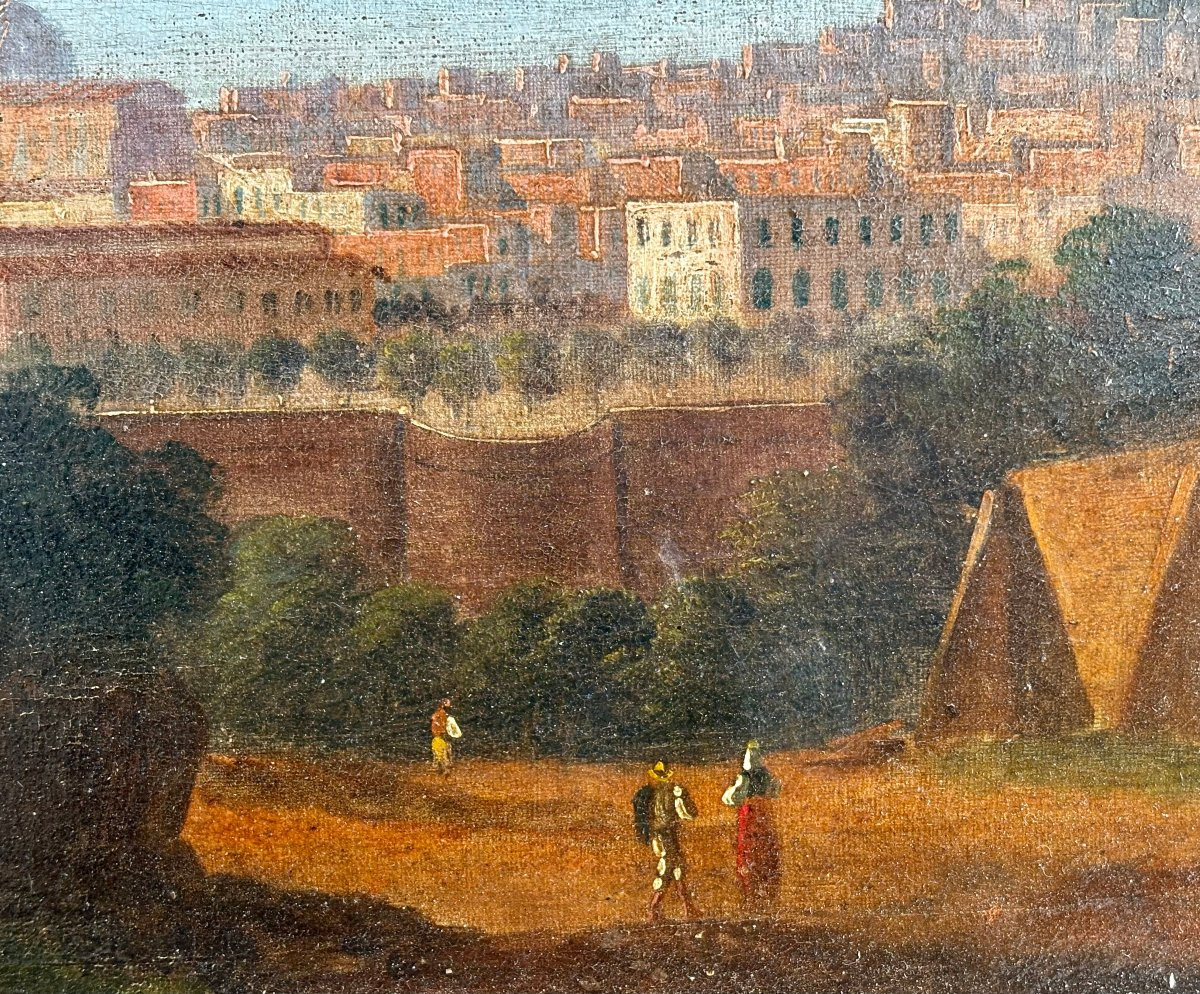 Coppia di Grandi Vedute del Golfo di Napoli Scuola di Posillipo Grand Tour circa 1840-photo-4