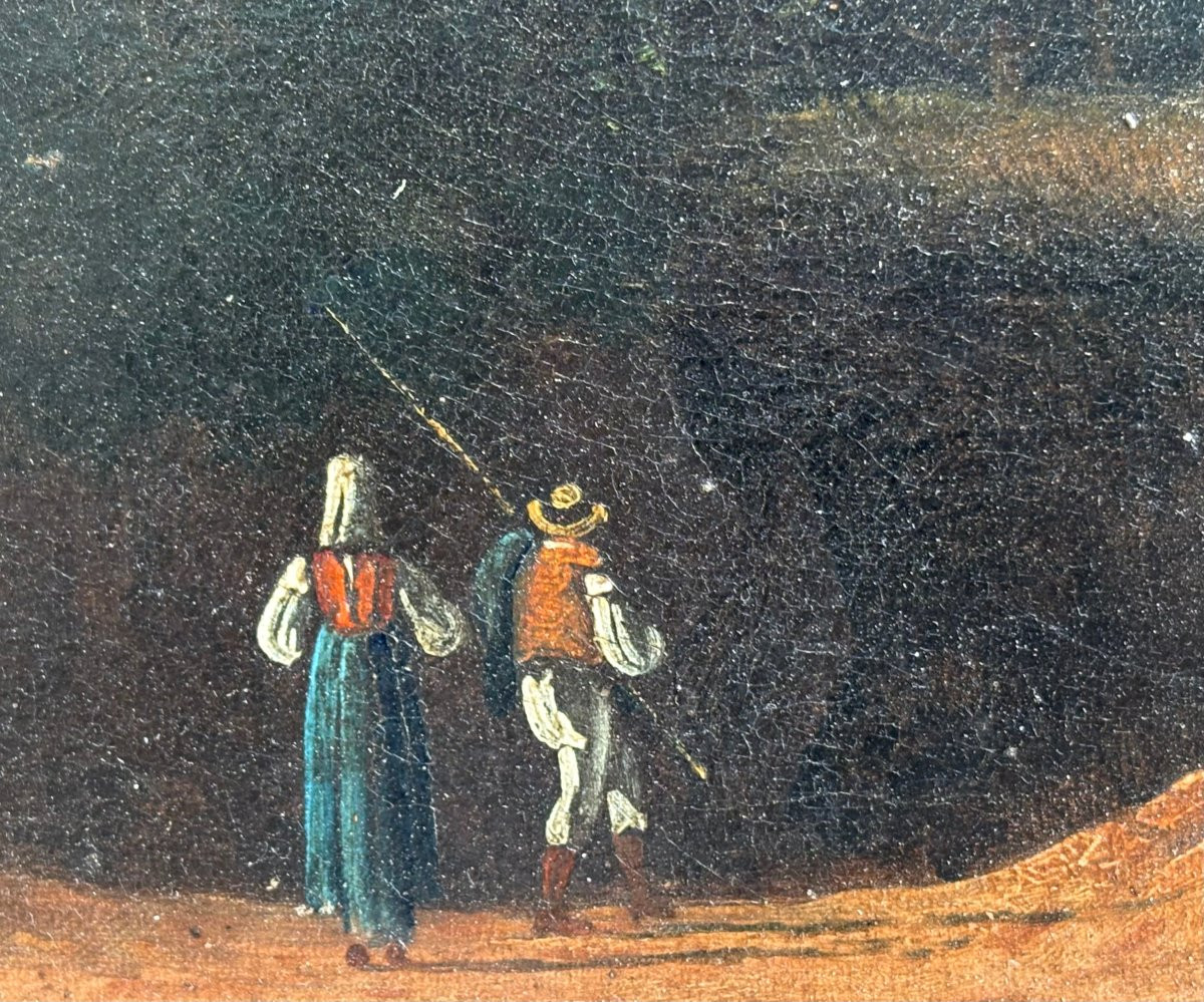 Coppia di Grandi Vedute del Golfo di Napoli Scuola di Posillipo Grand Tour circa 1840-photo-5