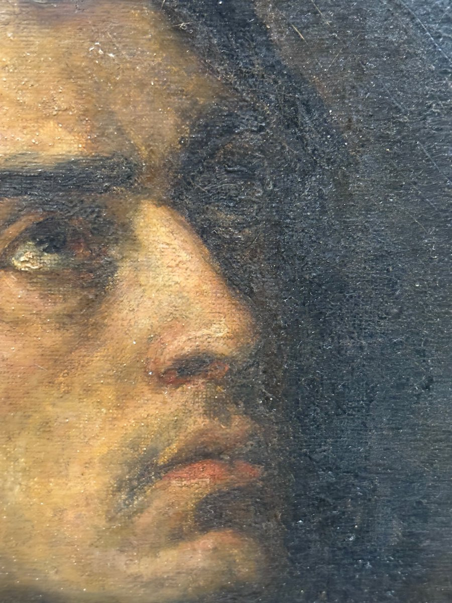 Gustave Courbet, entourage Ritratto Maschile Scuola Francese del XIX-photo-5