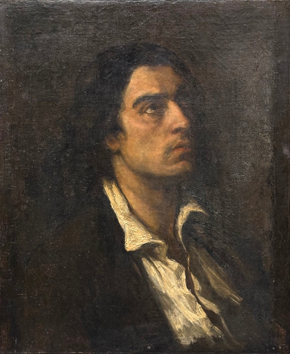 Gustave Courbet, entourage Ritratto Maschile Scuola Francese del XIX