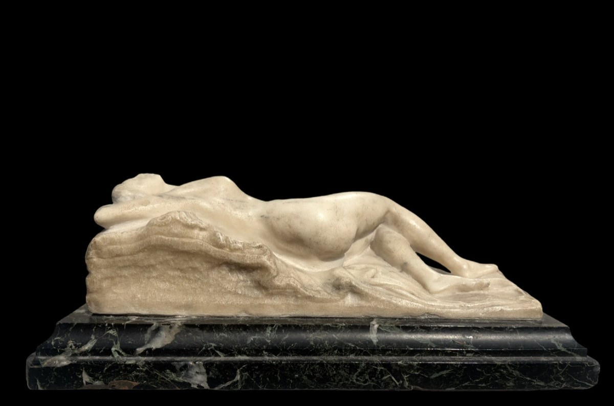 Scultura in Marmo Art Nouveau Venere Scuola Francese-photo-3