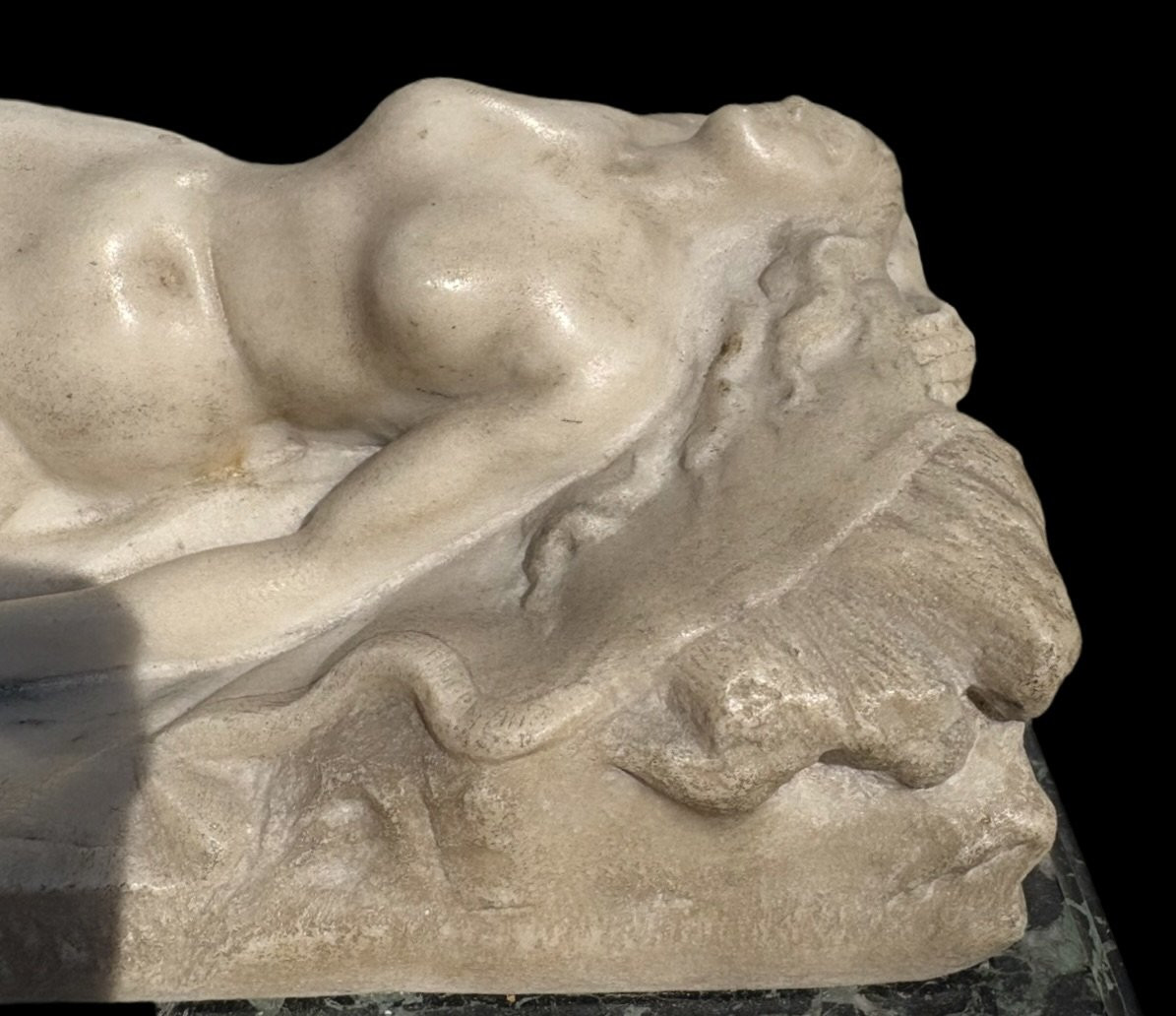Scultura in Marmo Art Nouveau Venere Scuola Francese-photo-1