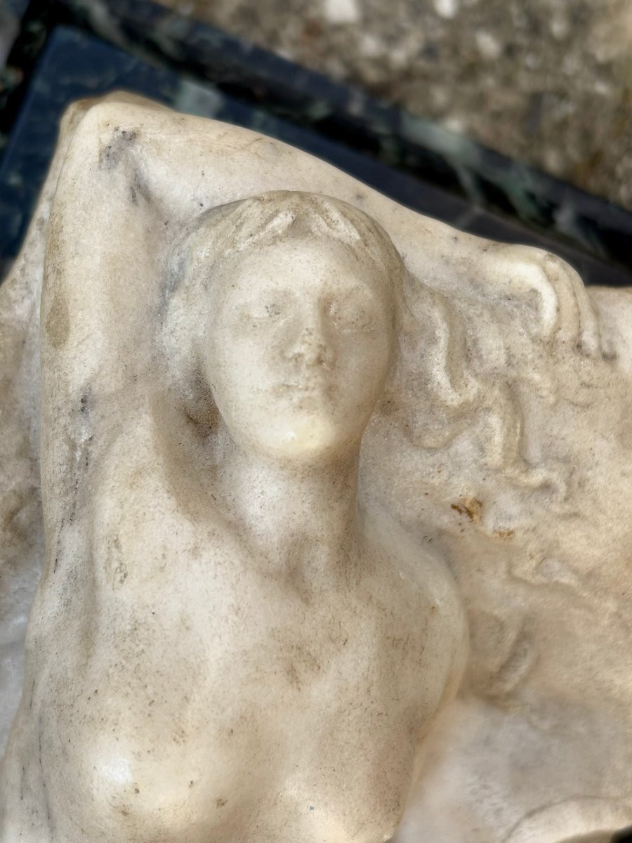 Scultura in Marmo Art Nouveau Venere Scuola Francese-photo-3