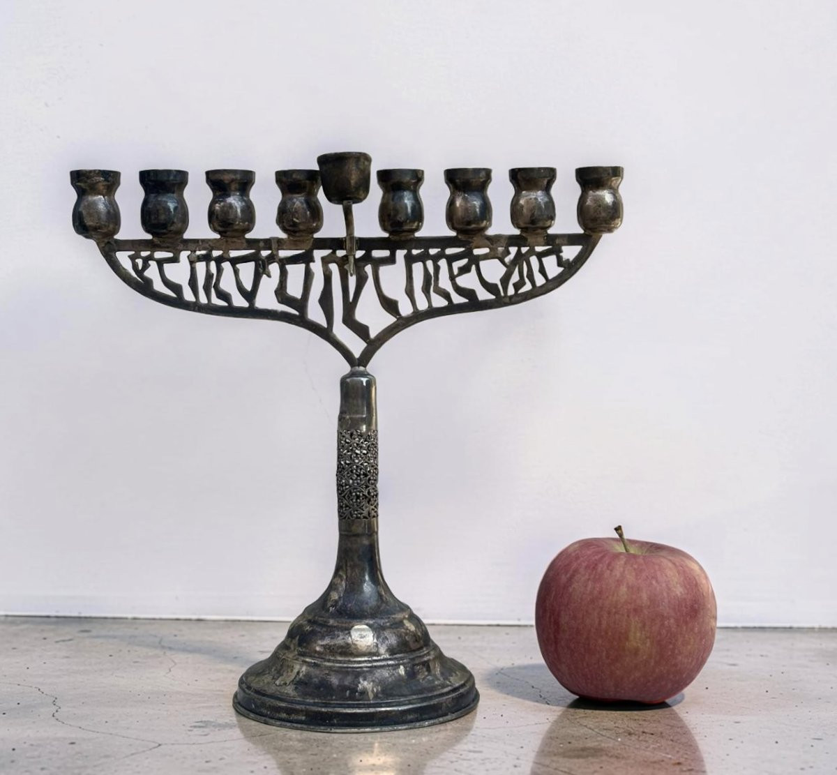 Chanukkiyah o Hanukkah Menorah in Argento 925 -photo-4