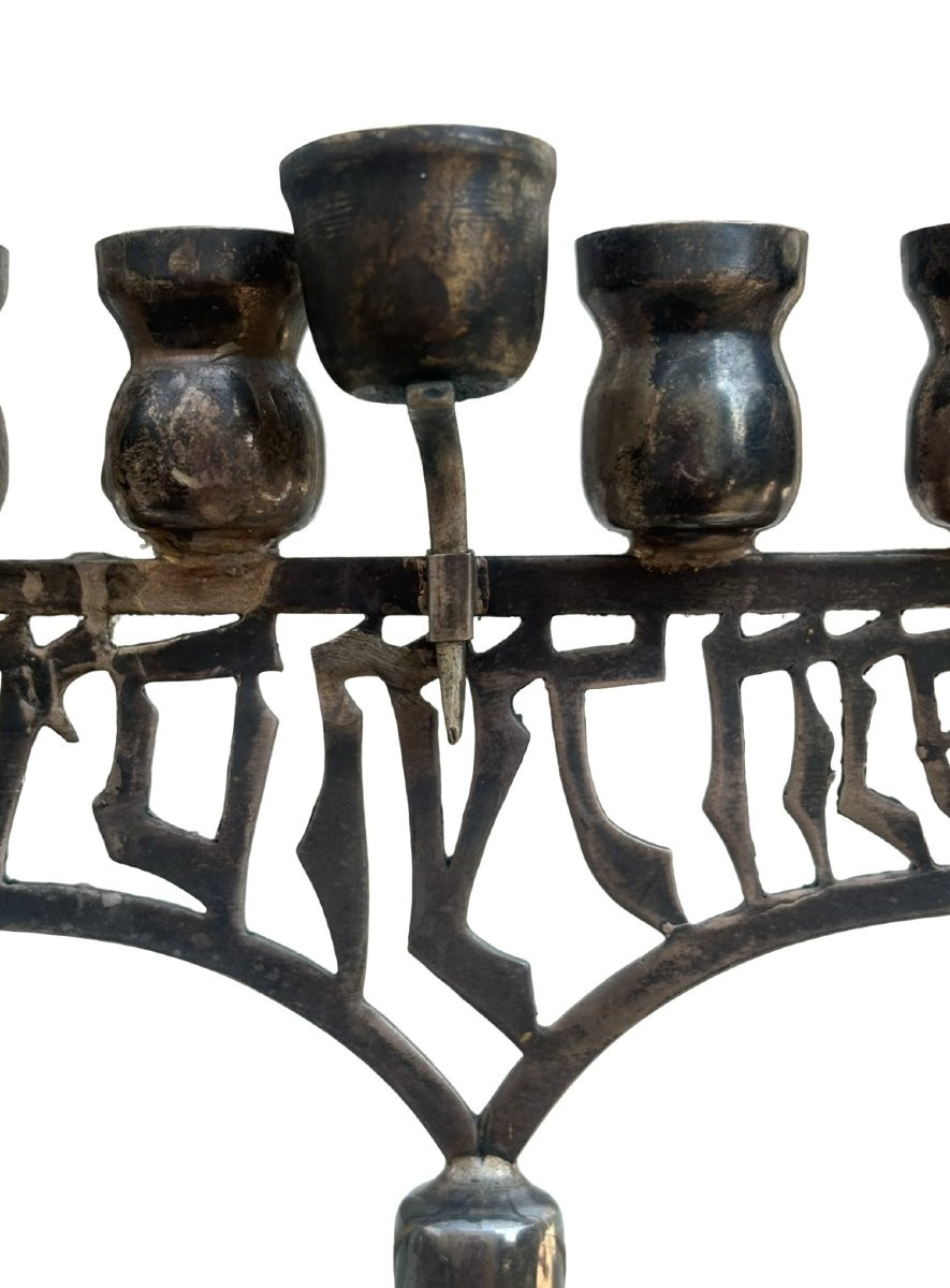 Chanukkiyah o Hanukkah Menorah in Argento 925 -photo-1
