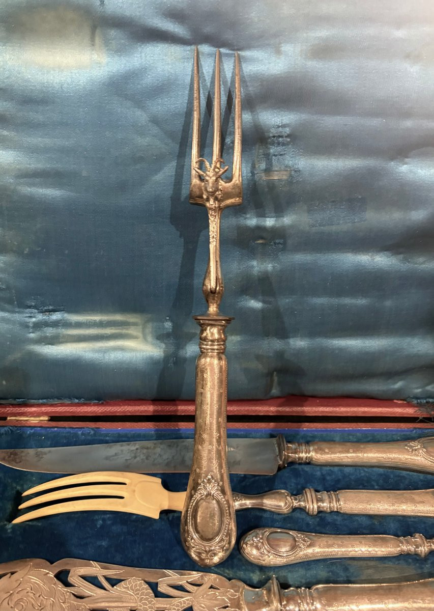 Servizio di Posate Napoleone III in Argento punzone Massat Frères e Minerva I titolo-photo-2