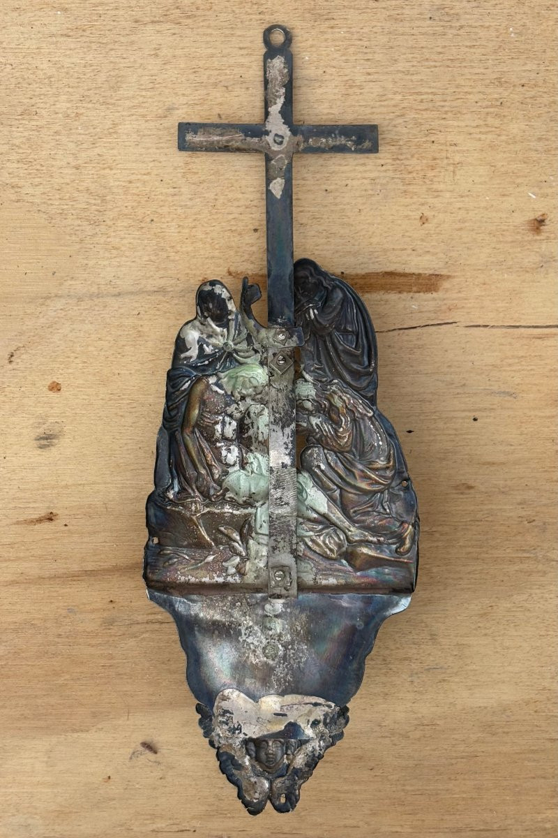 Coppia di Acquasantiere in Argento Lombardia XVIII secolo-photo-2