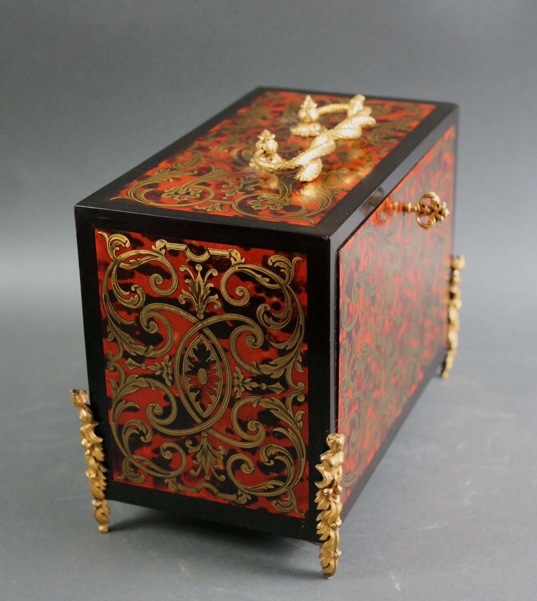 Monetiere in Marqueterie Boulle firmato "SUSSE Frères" epoca Napoleone III-photo-2