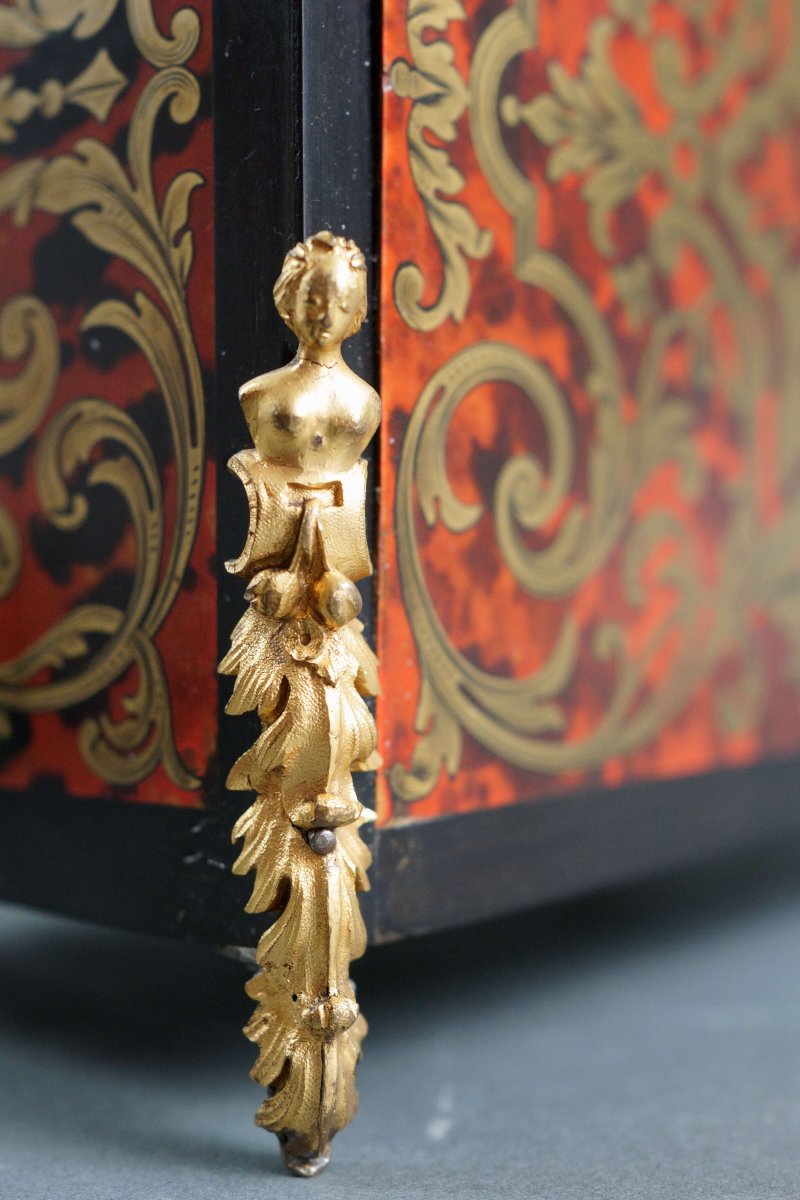 Monetiere in Marqueterie Boulle firmato "SUSSE Frères" epoca Napoleone III-photo-3