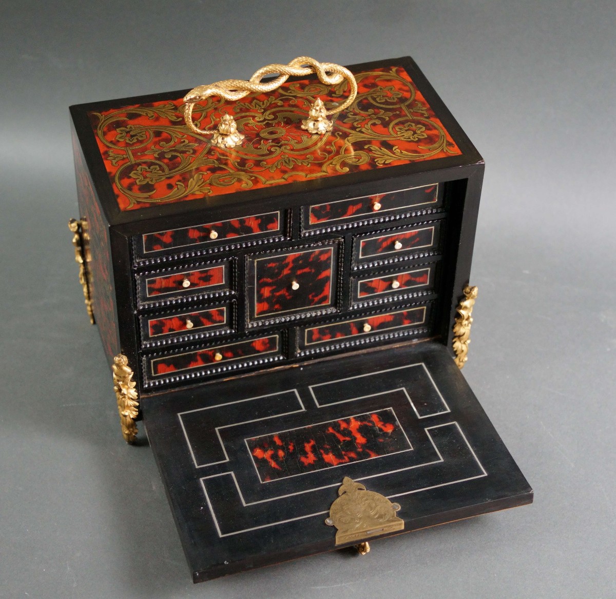 Monetiere in Marqueterie Boulle firmato "SUSSE Frères" epoca Napoleone III