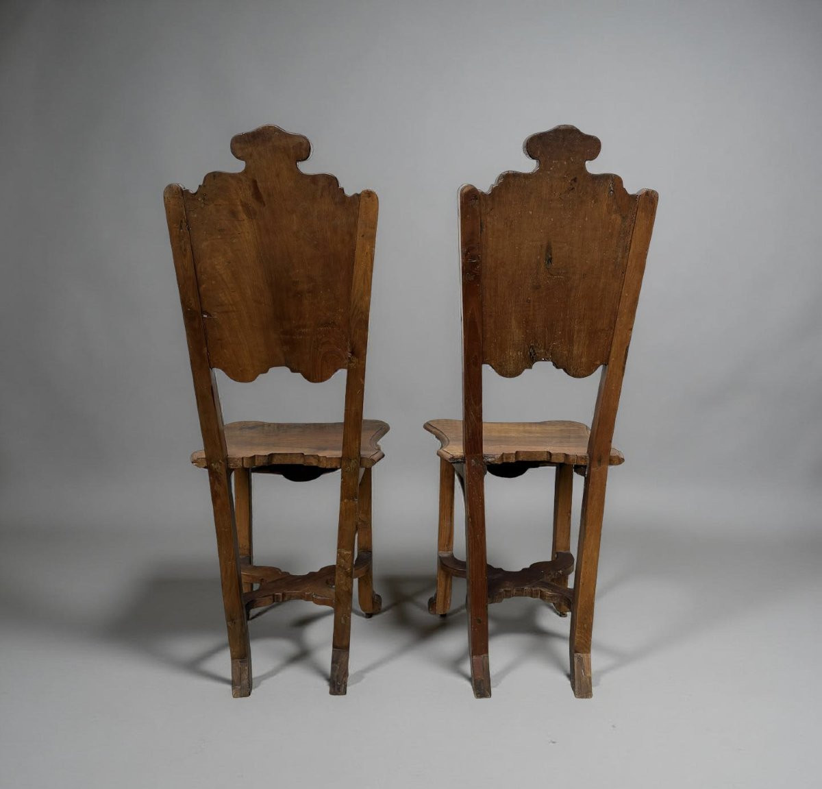 Rara coppia di Sedie Intarsiate, Veneto,  primo quarto del XVIII secolo-photo-2