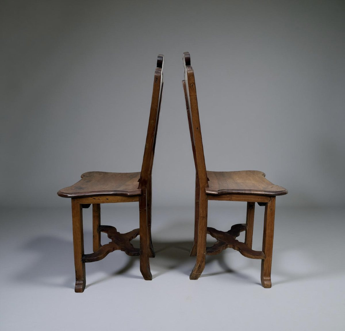 Rara coppia di Sedie Intarsiate, Veneto,  primo quarto del XVIII secolo-photo-3