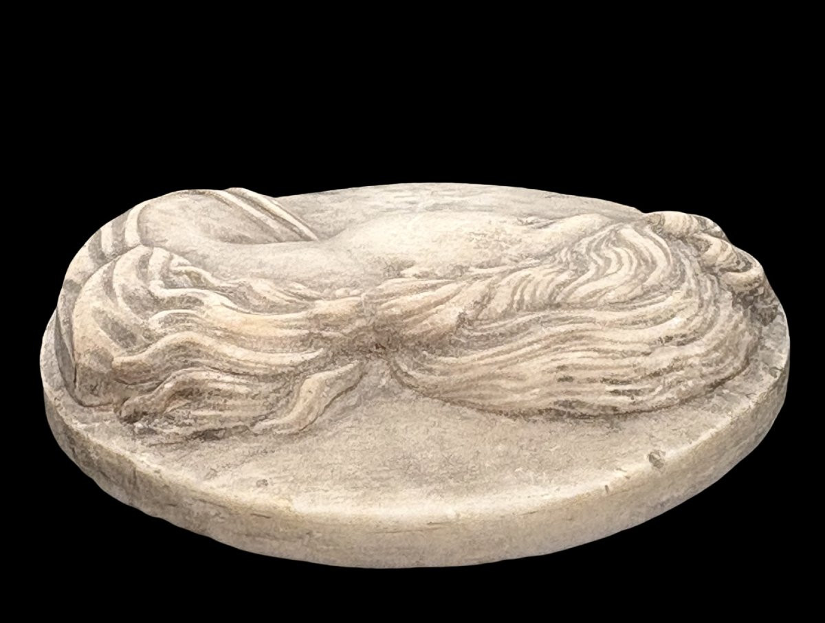 Medaglione in Marmo Neoclassico Profilo Grand Tour XVIII-photo-2