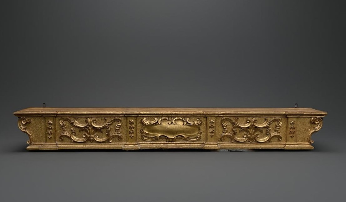 Predella da Altare Barocca Legno Dorato inizi XVIII secolo