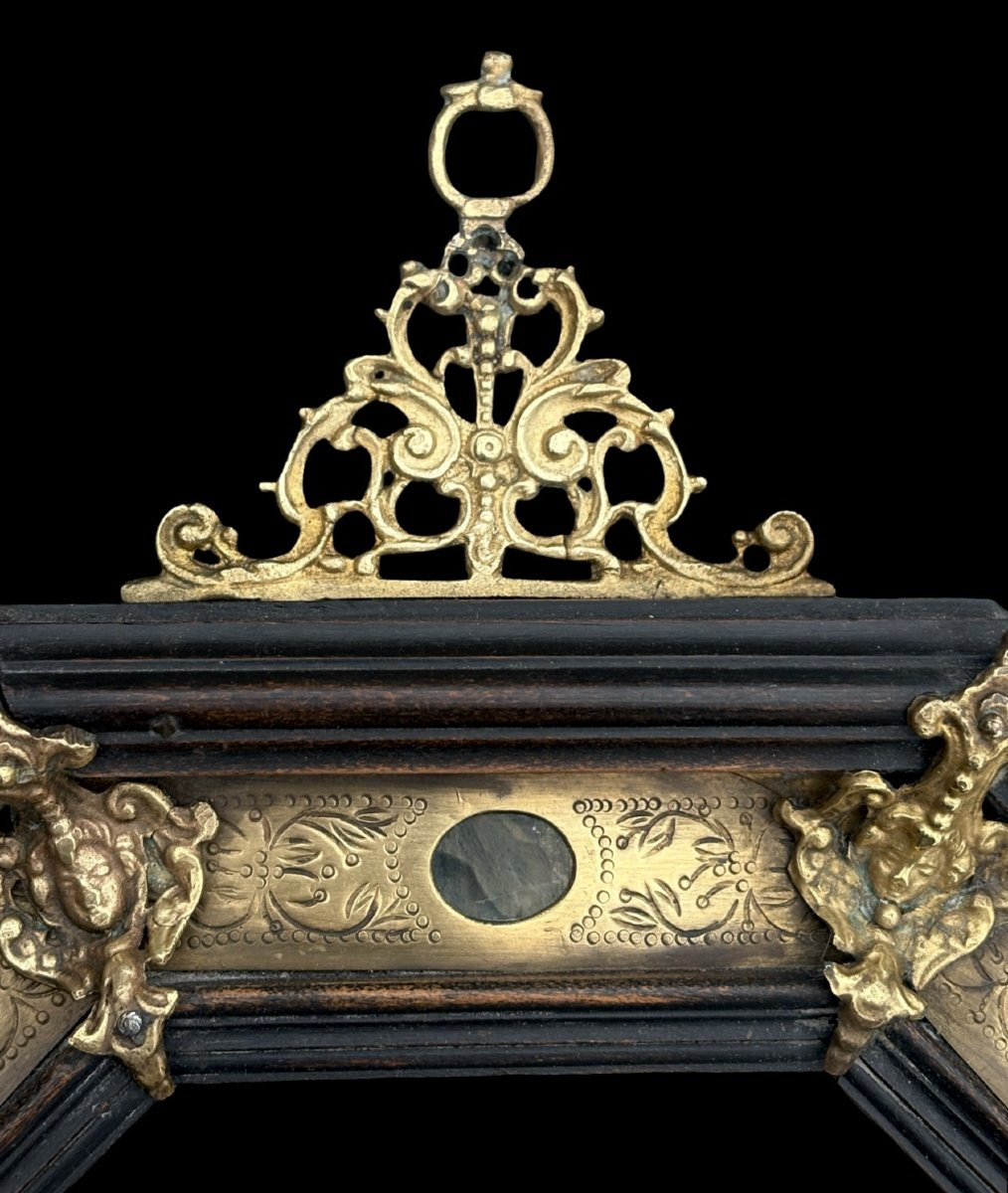 Cornice Grand Tour  Pietre dure e Bronzo Dorato, Roma, XIX secolo-photo-2