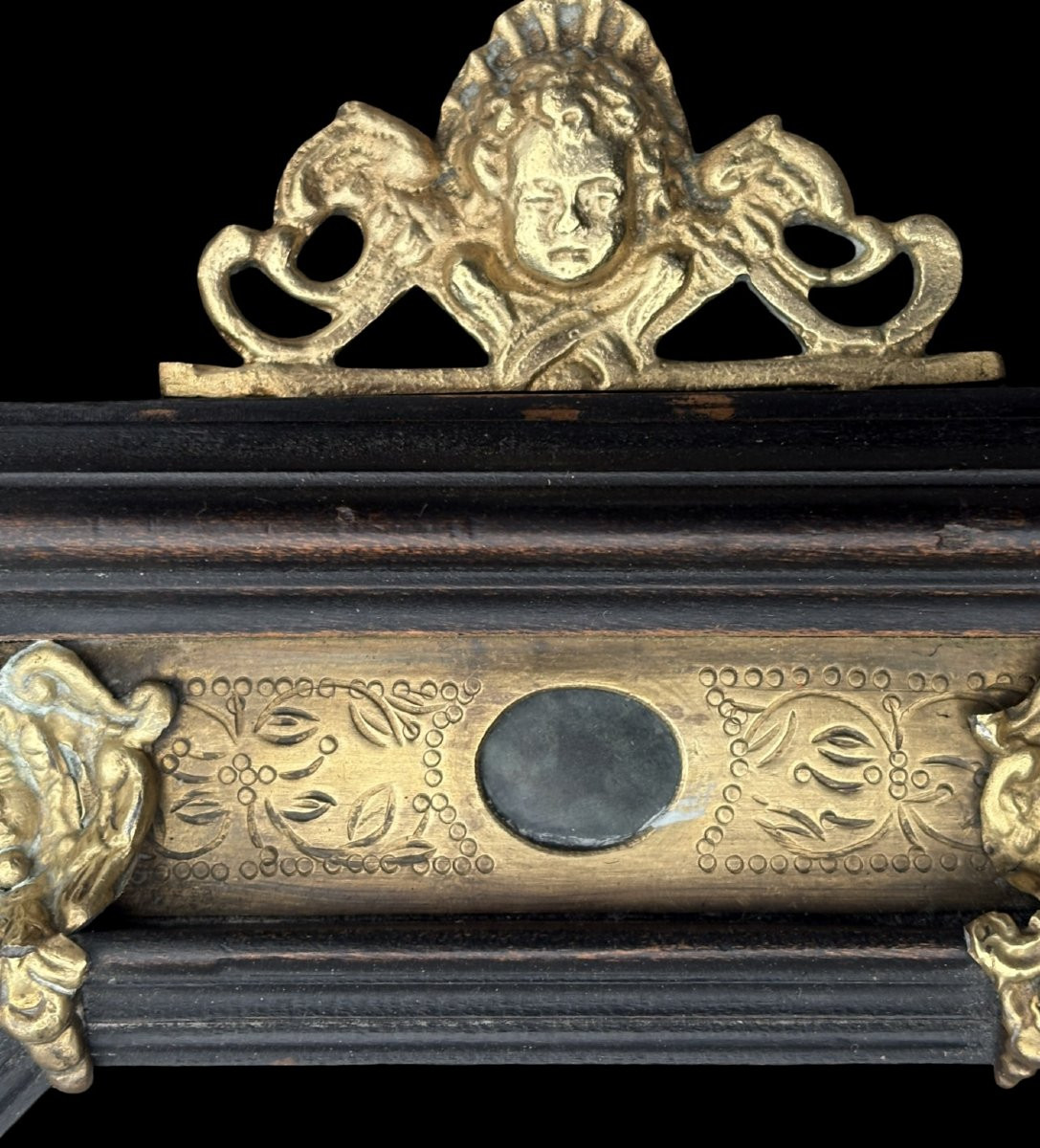 Cornice Grand Tour  Pietre dure e Bronzo Dorato, Roma, XIX secolo-photo-3