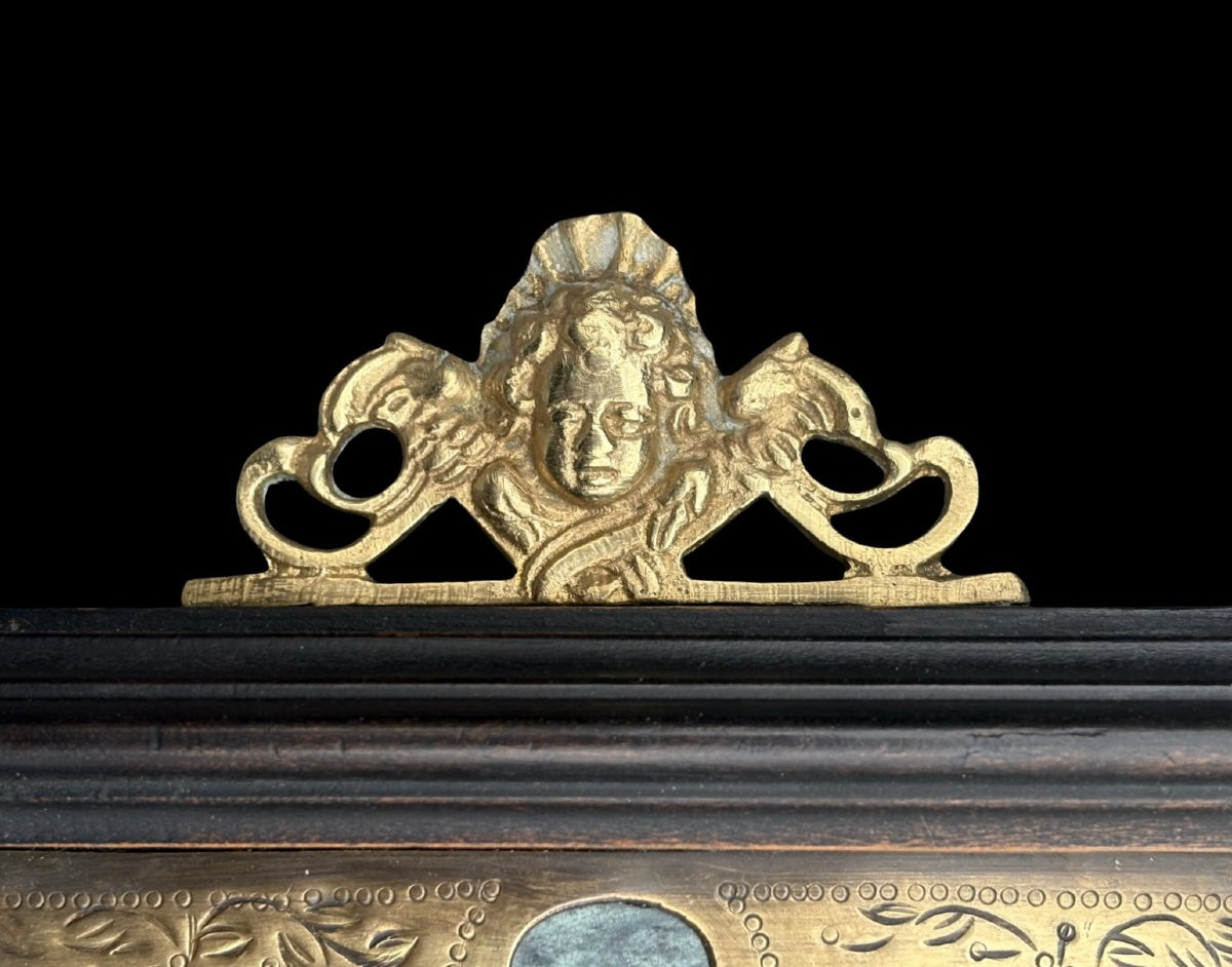 Cornice Grand Tour  Pietre dure e Bronzo Dorato, Roma, XIX secolo-photo-5