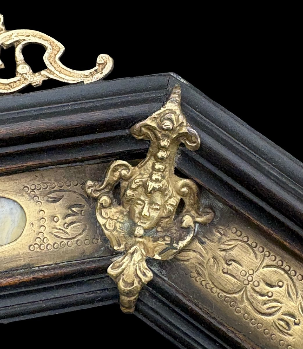 Cornice Grand Tour  Pietre dure e Bronzo Dorato, Roma, XIX secolo-photo-7