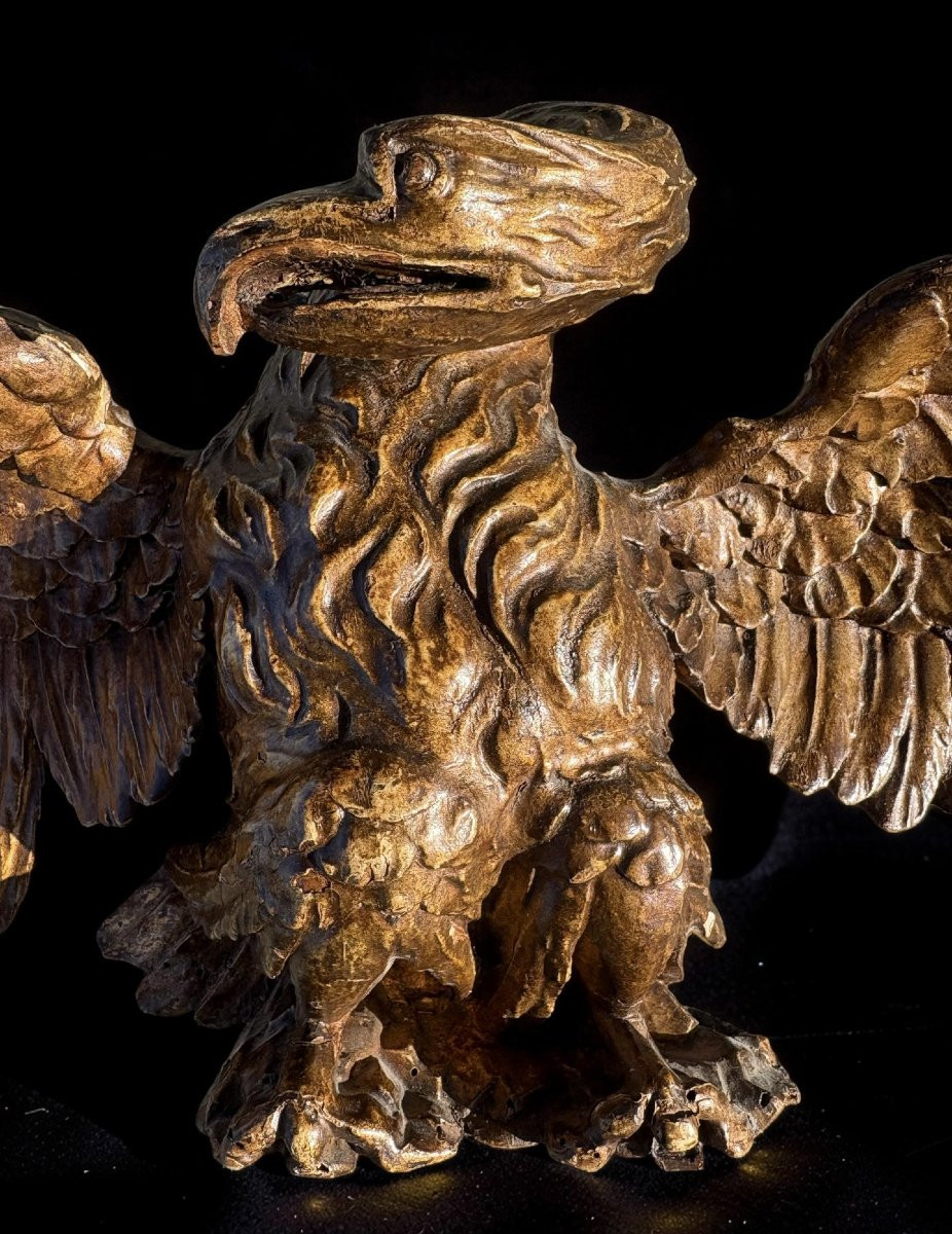 Aquila in Legno Dorato Italia XVIII secolo-photo-3