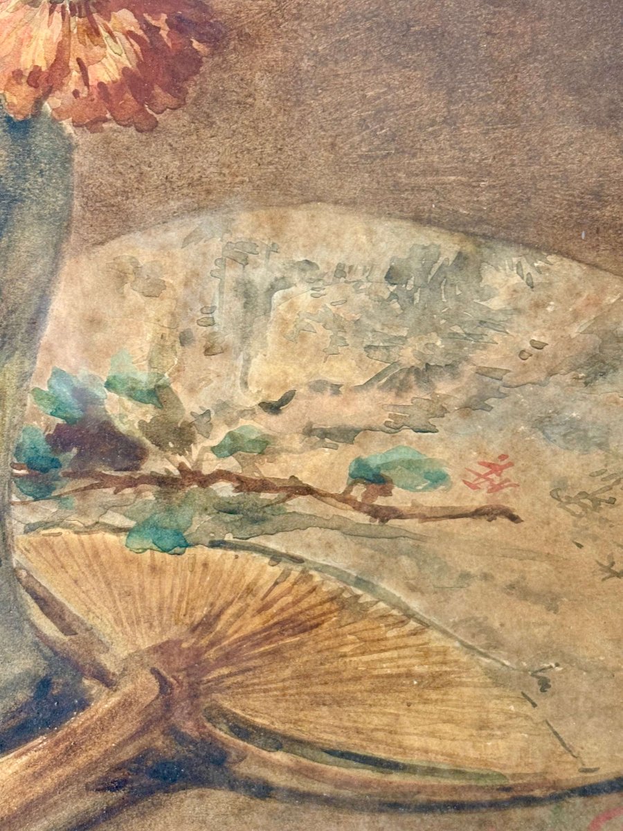 Henri Biva (1848-1929) "Natura morta con vaso cinese"-photo-4