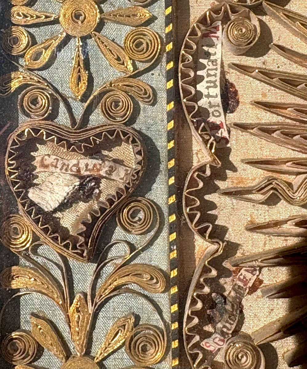 Grande Cornice Reliquiario XVIII secolo 42 Reliquie (Denti-Ossa)-photo-7