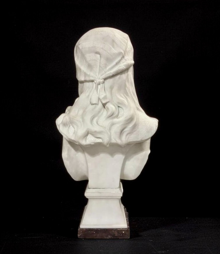 Zacharie RIMBEZ - Busto Orientalista in Marmo di Armida XIX secolo-photo-2