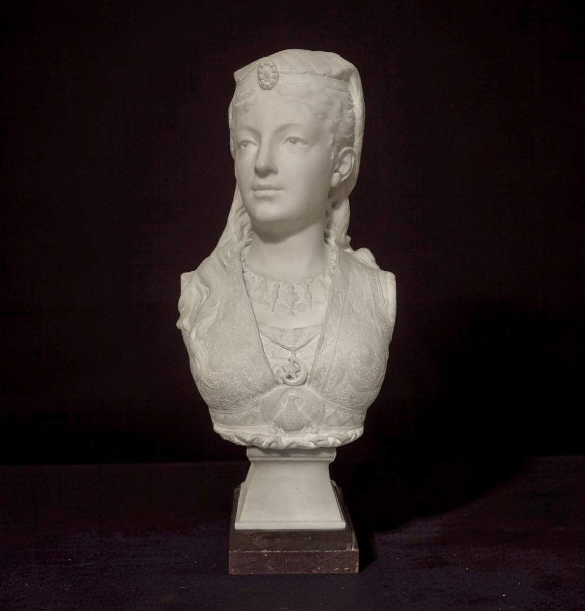 Zacharie RIMBEZ - Busto Orientalista in Marmo di Armida XIX secolo
