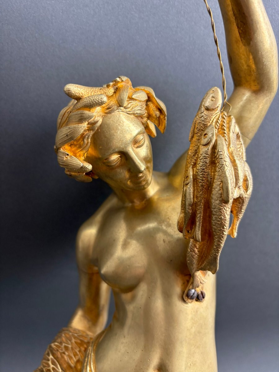 Grande Scultura in Bronzo Dorato nel gusto di Carpeaux XIX secolo-photo-1