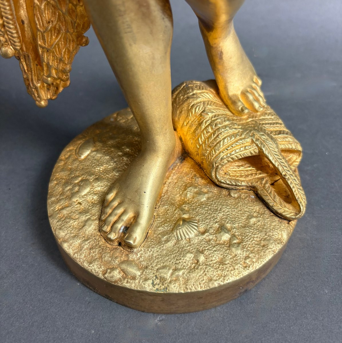 Grande Scultura in Bronzo Dorato nel gusto di Carpeaux XIX secolo-photo-4