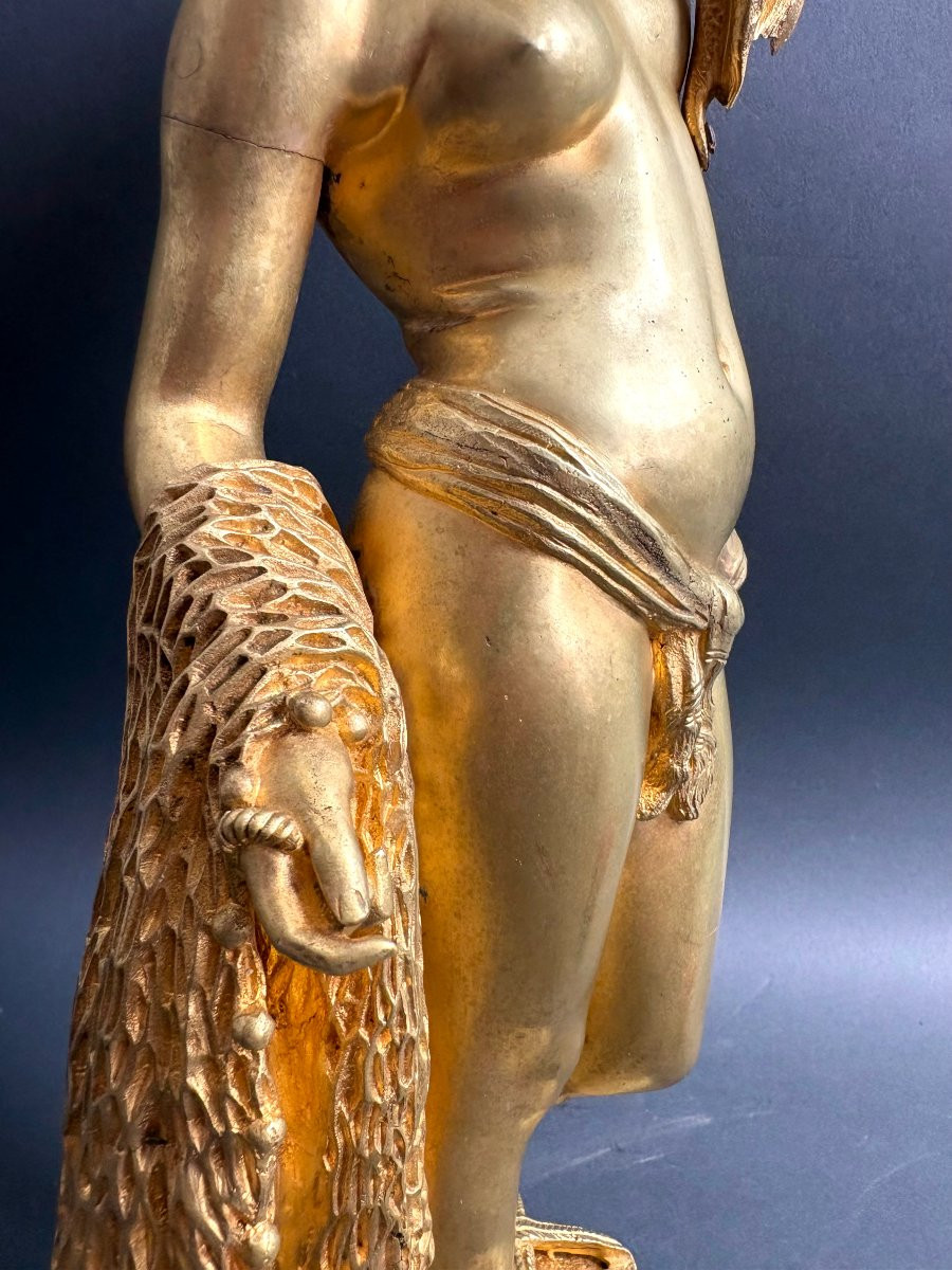 Grande Scultura in Bronzo Dorato nel gusto di Carpeaux XIX secolo-photo-6