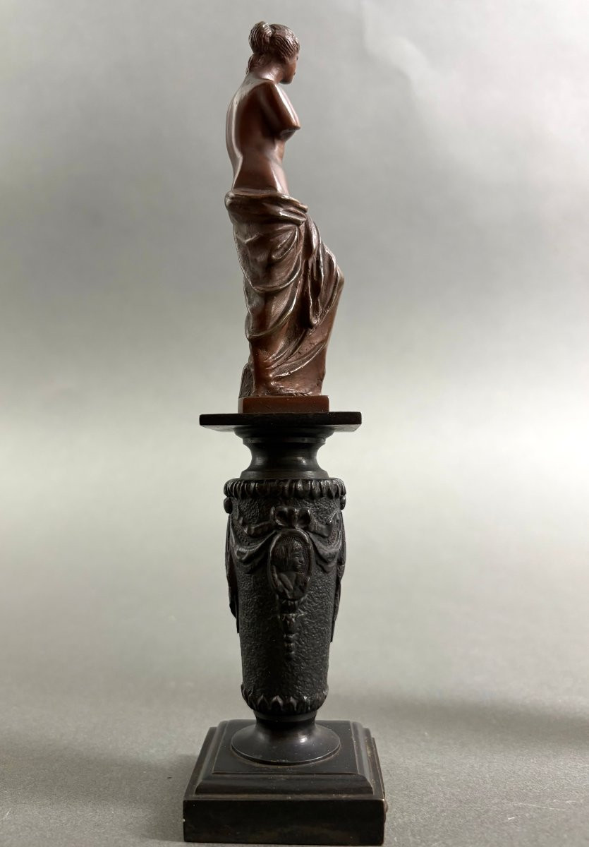 Coppia di Statuette in Bronzo Neoclassiche Souvenir del Grand Tour XIX-photo-3