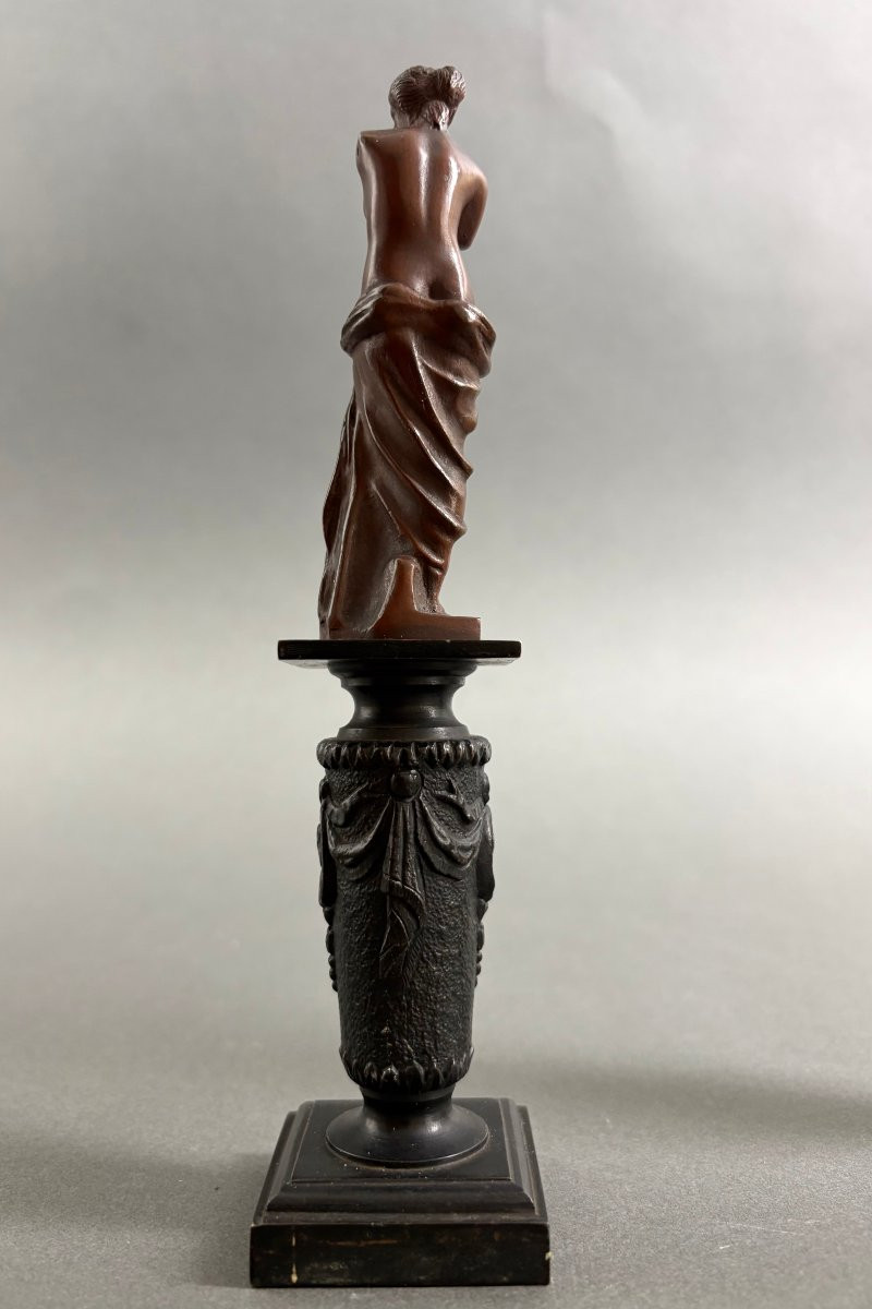 Coppia di Statuette in Bronzo Neoclassiche Souvenir del Grand Tour XIX-photo-4