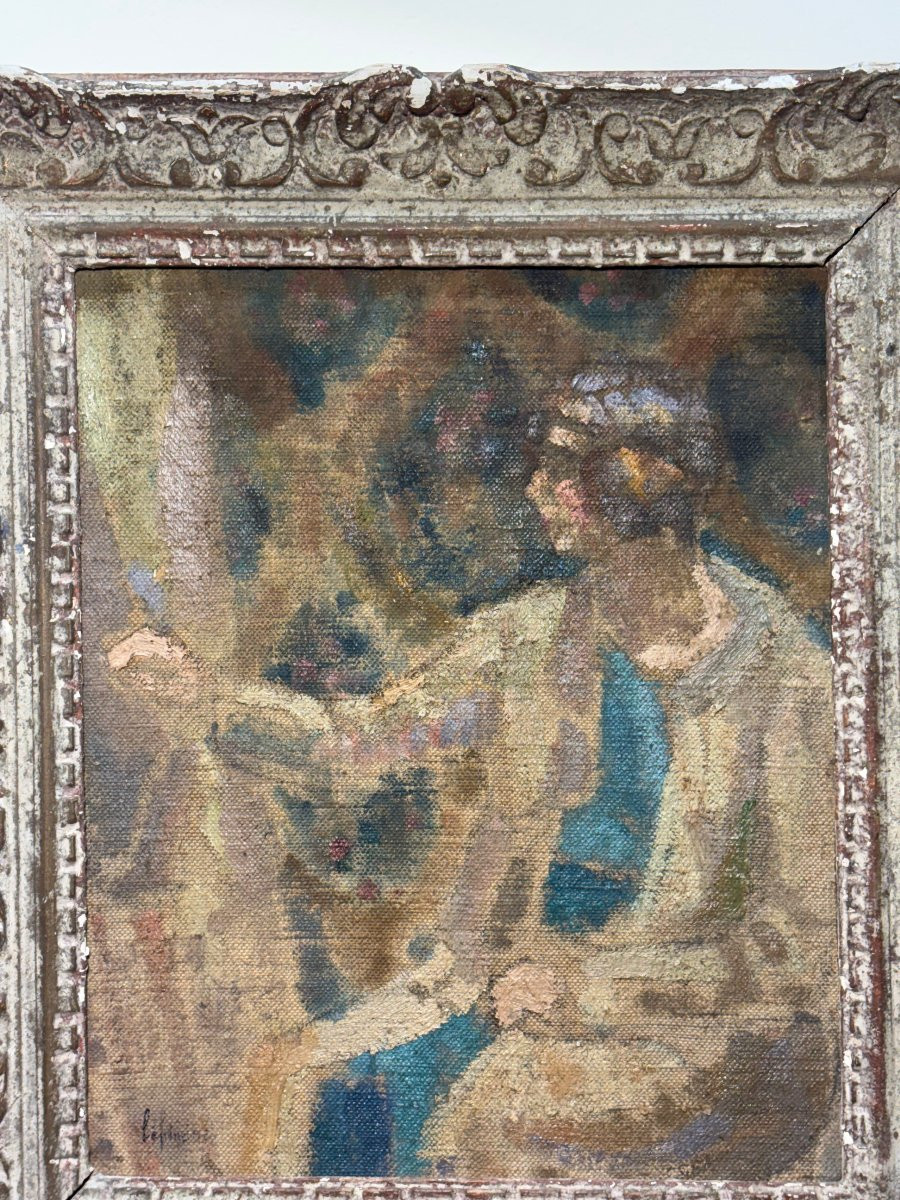 Joseph Louis François Lépine (1867-1943) “Pittrice a Montmartre"  Postimpressionismo Francese-photo-3