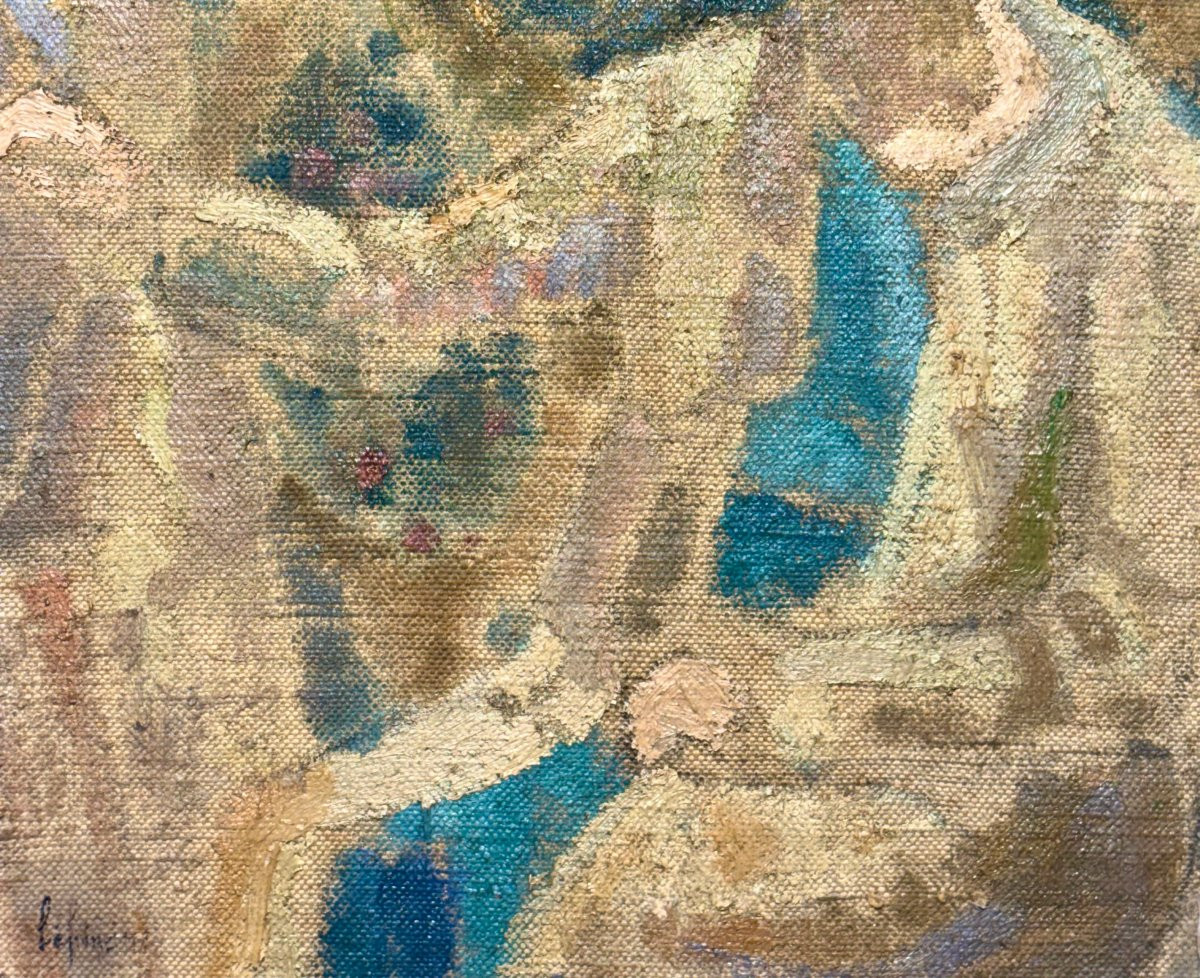 Joseph Louis François Lépine (1867-1943) “Pittrice a Montmartre"  Postimpressionismo Francese-photo-2